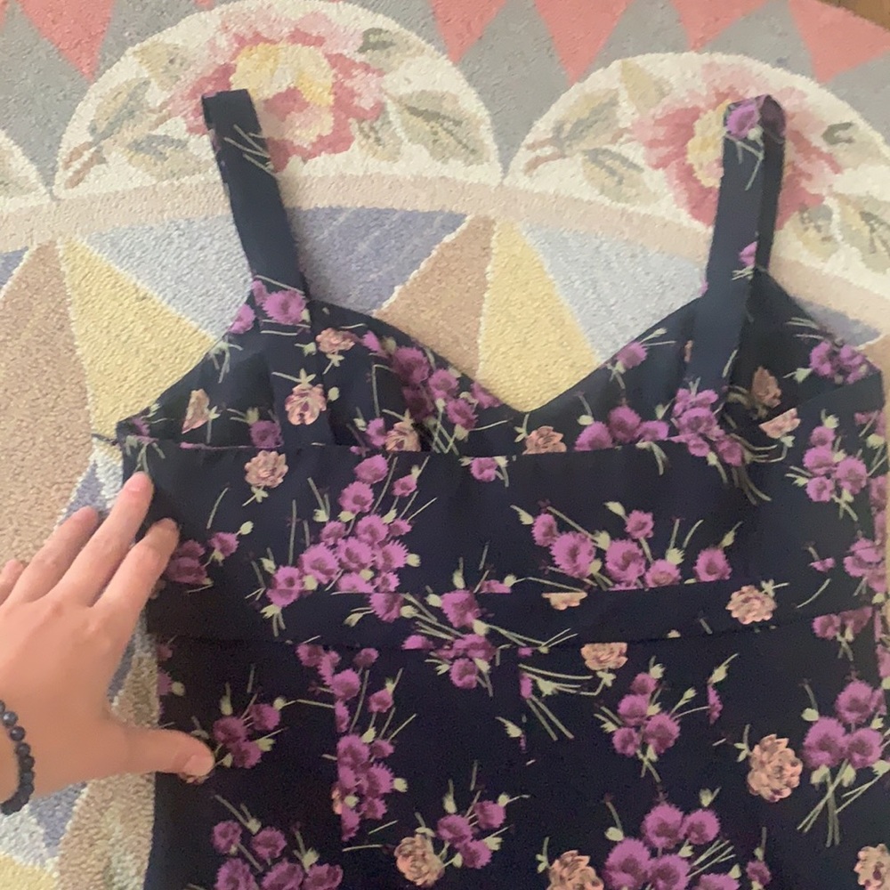 💜 VINTAGE BETSEY JOHNSON FLORAL BOW MINI/MIDI DRESS Y2K 90s COTTAGECORE XS S P - Picture 14 of 17